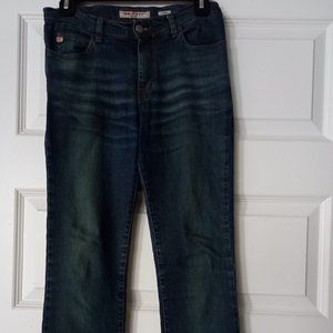 Miss Sixty Woman Medium Rise, Flare Dark Jeans- slim fit- US size 4